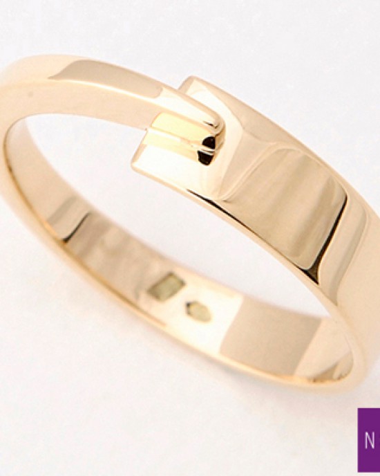 14 krt geelgouden Nol Ring, met de hand gesmeed in een warme tussenkleur goud, model AU81127.6 - 213255