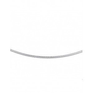 14 krt witgouden omega collier 1,25 mm doorsnede, lengte 45 cm ; E027 - 209715