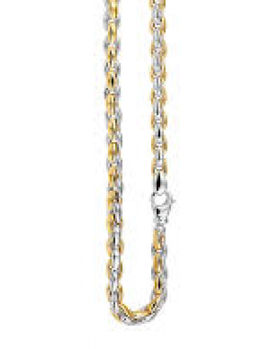 14 krt bicolor gouden MONZARIO fantasie collier 45 cm , 615 C bic - 209263