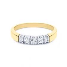 14 krt bicolor gouden R&C alliance ring model 1705 met 5 x een 0,05 crt briljant geslepen diamant, totaal 0,25 crt P/W - 209120