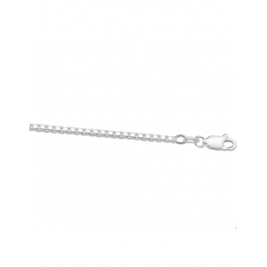 zilveren lengte collier venetiaans, 50 cm x 1,7 mm met karabijnhaak - 12816
