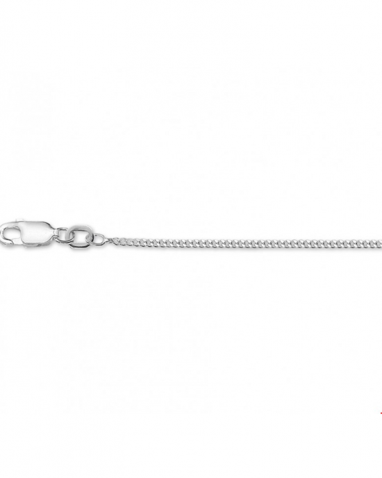 Zilveren lengtecollier, 50 cm gourmetschakel, 1.4 mm - 13572