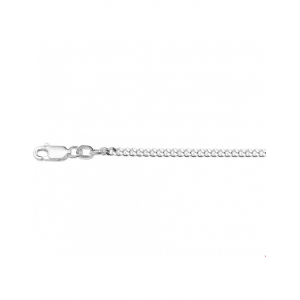 Zilveren collier gourmet lengtecollier van 60 cm, 2,4 mm breed en voorzien van en rechte karabijnhaak - 25744