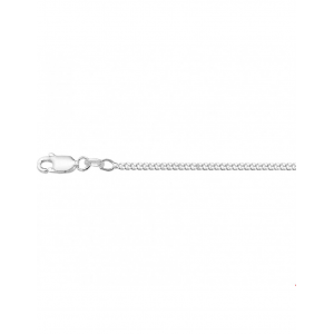 Zilveren lengte collier 60 cm, gourmet schakel. 2.1 mm breed en karabijnhaak - 26941