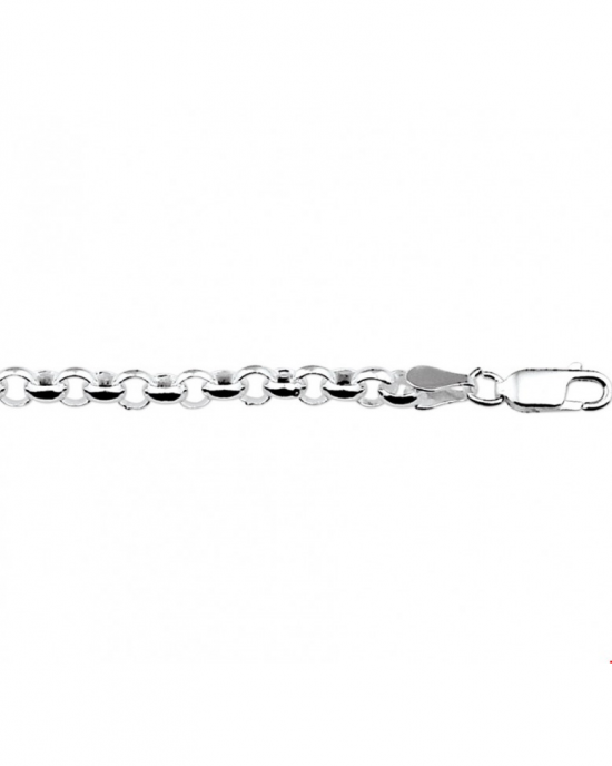 Zilveren jasseron armband, 15 cm zware kwaliteit 4.5 mm - 27966