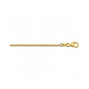 14 karaats geelgouden collier, 50 cm venetiaanse schakel met karabijnhaak. 1.4 mm - 28942
