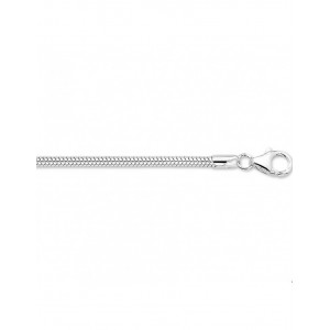 zilveren lengtecollier slang 42 cm gerhodineerd - 30249