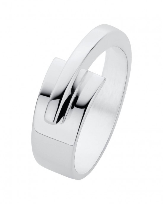zilveren NOL ring handgesmeed, recht model gepolijst, model ag10127.7 - 32061