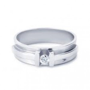 14 krt witgouden R&C groeibriljant ring, model 64, voorzien van 0,03 crt briljant geslepen diamant Si/R - 35523