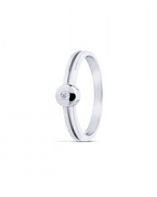 14 krt bicolor gouden Spring ring by R&C model 94s voorzien van 0,02 crt groeibriljant , YC5727 - 35526