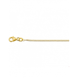 14 krt geelgouden gourmet lengte collier voorzien van een karabijnhaak, 50 cm x 1,4 mm - 200394