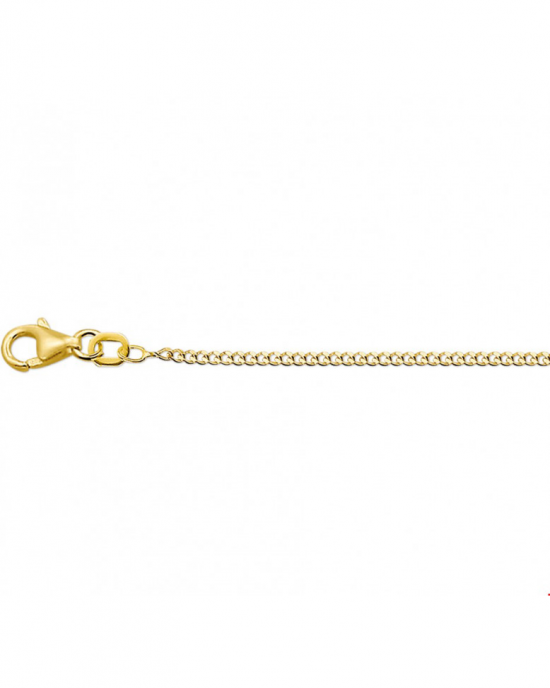 14 krt geelgouden gourmet lengte collier voorzien van een karabijnhaak, 50 cm x 1,4 mm - 200394