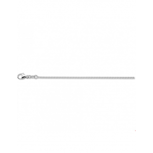 45 cm lengte collier gourmetschakel gerhodineerd zilver, 1.6 mm - 36836