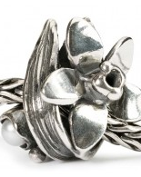 Zilveren Trollbeads bedel "Decembernarcis" met parel, tagbe-00038 - 201529