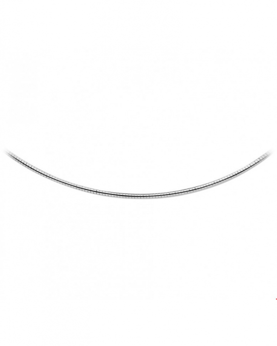zilveren omega collier gerhodineerd 45 cm en dikte is 1,75 mm - 301372