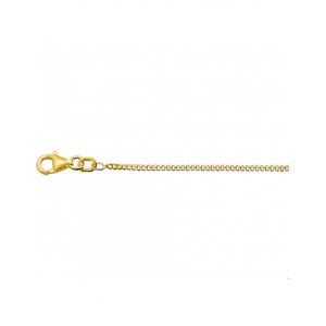 9 karaat geel gourmetschakel collier 50 cm, karabijnhaak 1,4 mm dikte - 202174