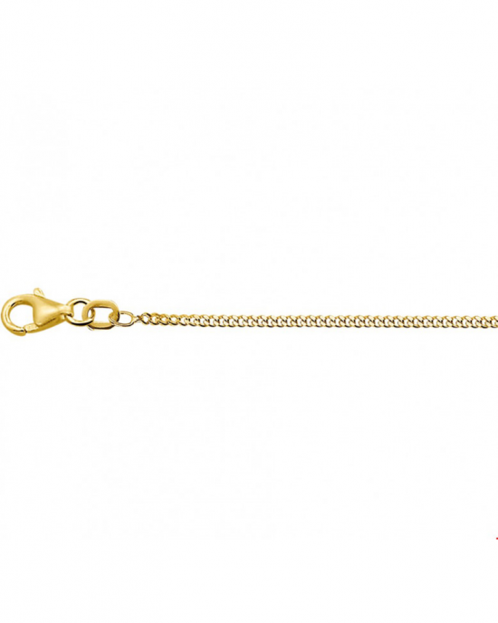 9 karaat geel gourmetschakel collier 50 cm, karabijnhaak 1,4 mm dikte - 202174