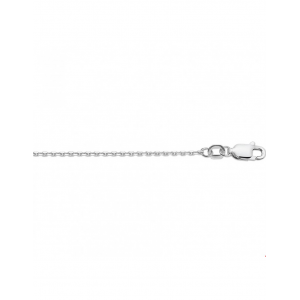 Zilver gerhodineerd ankerschakel lengtecollier van 45 cm x 1,3 mm - 202212