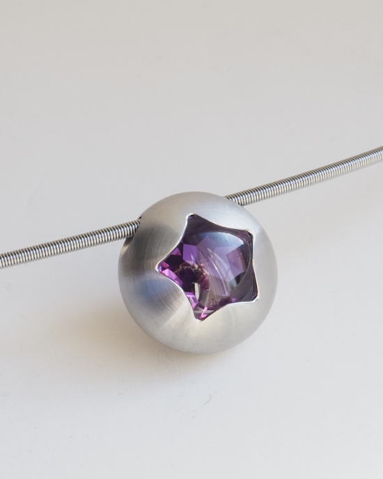 stalen Swivel hanger " krokus " met kunzit - 301735