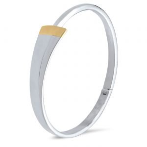 NOL handgesmede zilveren Jubileum armband limited edition  met een detail van 14 krt geelgoud - 202689