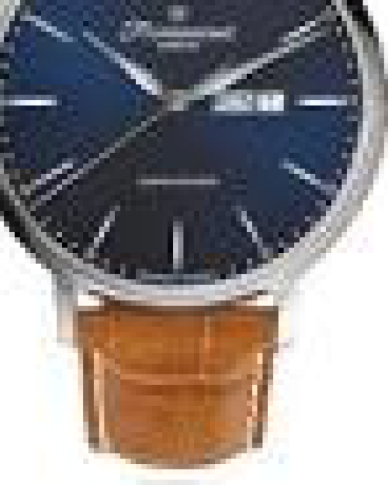 Fromanteel Swiss Made horloge, Generations Day Date Blue, saffier glas en 5 atm WD, stalen kast en lederen band - 203138