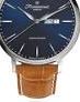 Fromanteel Swiss Made horloge, Generations Day Date Blue, saffier glas en 5 atm WD, stalen kast en lederen band - 203138
