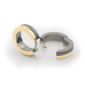 Boccia bicolor titanium klapcreolen , mat/poli - 203194