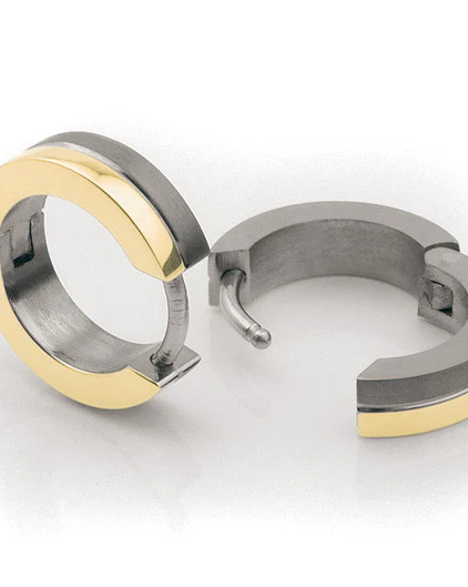 Boccia bicolor titanium klapcreolen , mat/poli - 203194