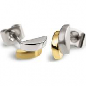 Boccia bicolor fantasie titanium oorstekers , model 0552-03 - 203392