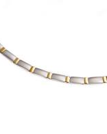 Boccia bicolour titanium fantasie schakelcollier modelnr : 0845-02 - 203395