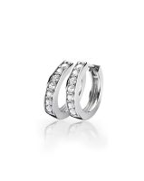 Zilveren Zinzi klapcreolen met zirkonia 15 x 3 mm, ZIO191Z - 203474