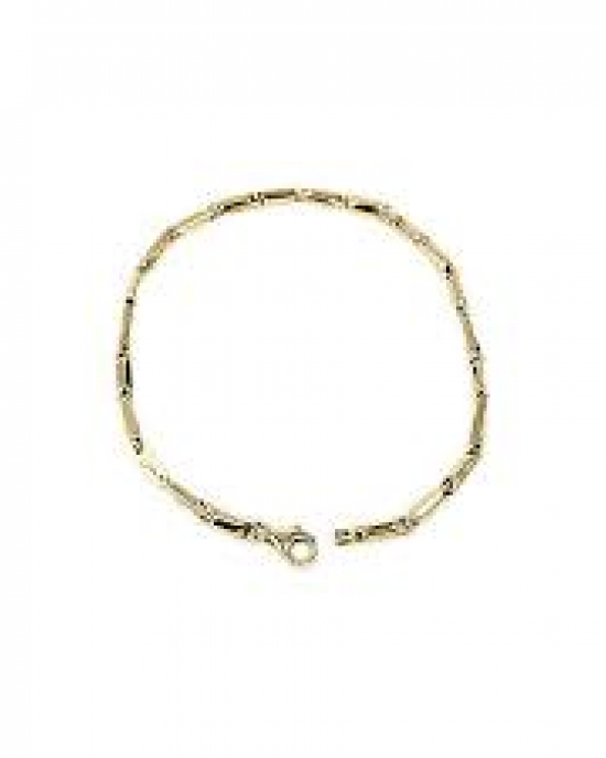 14 krt geelgouden Monzario fantasieschakel armband, 18,5 cm x 2,8 mm, model 866a Geel - 302722