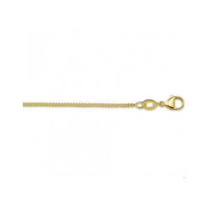 Doublé lengte collier gourmetschakel 45 cm, 1.4 mm met karabijnhaksluiting - 203898
