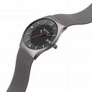 Bering solar horloge met milanaise band, kast en band donker gecoat, saffierglas, refnr 14440-077 - 204068