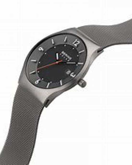 Bering solar horloge met milanaise band, kast en band donker gecoat, saffierglas, refnr 14440-077 - 204068