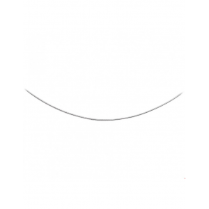 zilveren omega collier, 45 cm, gerhodineerd, 1 mm in dikte, voorzien van een karabijnhaak - 204400