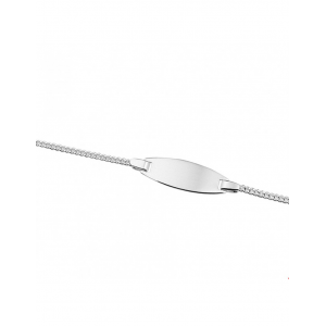 zilveren ovale kindernaamplaatarmband 11-13 cm - 204421
