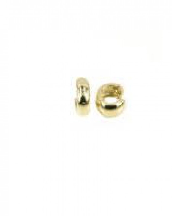 14 krt bicolor gouden Monzario klapcreolen, 2-zijdig te dragen - 204455