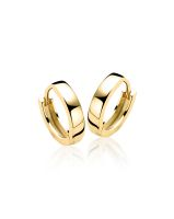 zilveren Zinzi klapcreolen 15 x 3 mm  geel verguld, ZIO191G - 204462