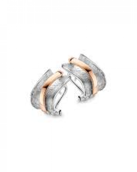 eNGi zilveren fantasie oorsieraden  met 14 krt rosé goud - 303675