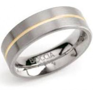 Boccia bicolor titanium ring model 0101-03 - 204966