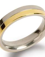 bi-colour titanium Boccia ring model 0129-02 - 205014