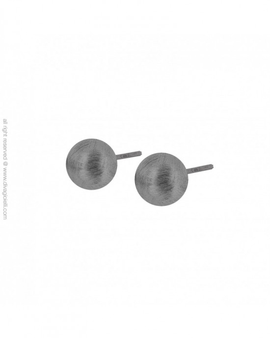 Diva oorstekers Polo, zilver donker gerhodineerd mat - 205025