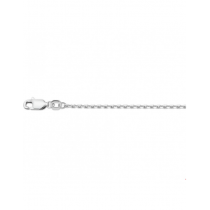 gerhodineerd zilveren lengte collier, 42 cm geslepen ankerschakel op 42 cm in 1,6 mm dikte - 304120