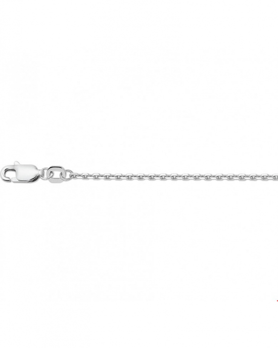 gerhodineerd zilveren lengte collier, 42 cm geslepen ankerschakel op 42 cm in 1,6 mm dikte - 304120