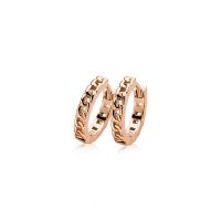 Zinzi zilveren klapcreolen rosé verguld 15,5 x 3 mm , ZIO1175R - 205988