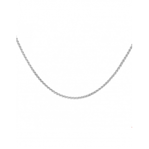 zilveren gerhodineerde lengte collier vossestaart 45 cm  x 1,0 mm - 304584