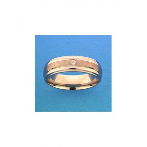 Zilver gerhodineerde Amorio vriendschapsring mat/poli met 1 ziconia - 206061