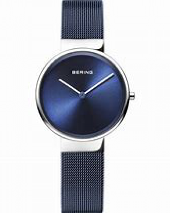 Bering horloge model 14531-307 , blauwe wijzerplaat en blauw gecoat milanaise band - 206430