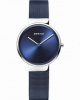 Bering horloge model 14531-307 , blauwe wijzerplaat en blauw gecoat milanaise band - 206430
